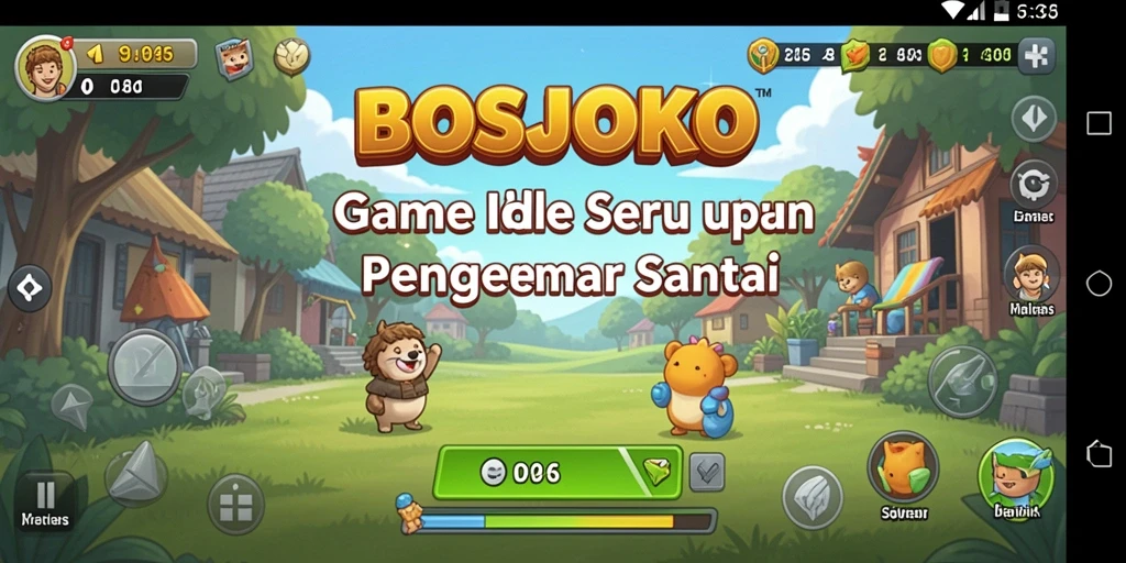 Tangkapan layar menunjukkan gameplay BOSJOKO yang mengasyikkan dan santai.