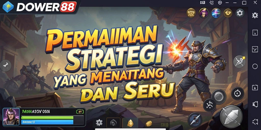 Tampilan gameplay DOWER88 yang penuh strategi dan seru.