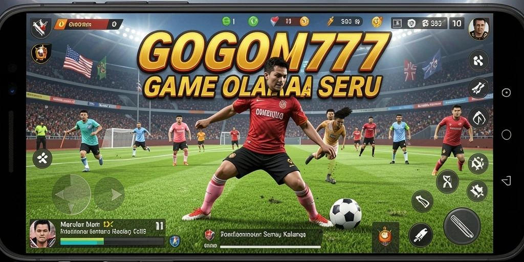 Screenshot GOGO77 menunjukkan gameplay seru dalam pertandingan olahraga.
