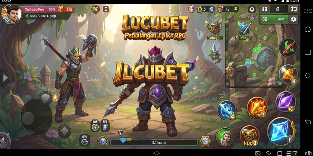 Tampilan gameplay RPG LUCUBET yang memukau dan penuh aksi.