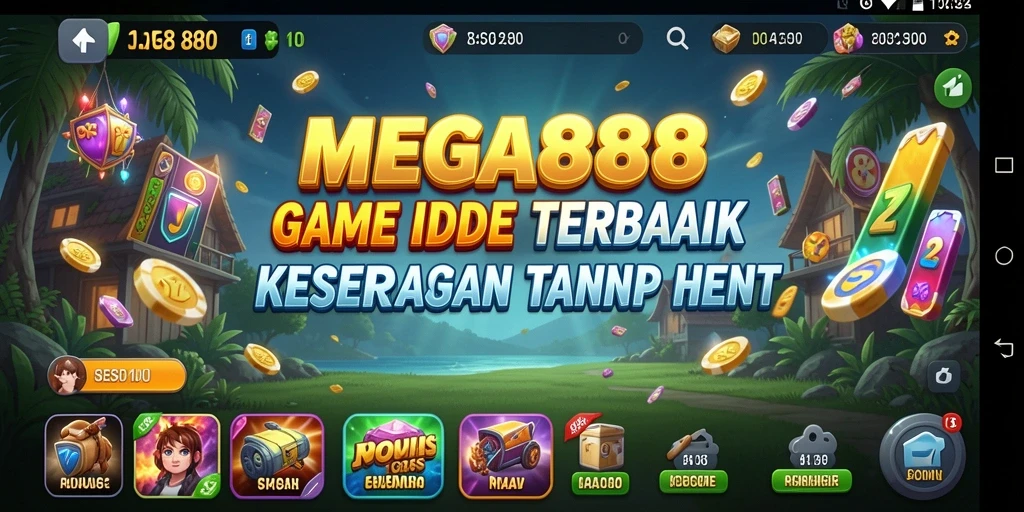 Tampilan gameplay MEGA888 yang mengasyikkan dan penuh warna.