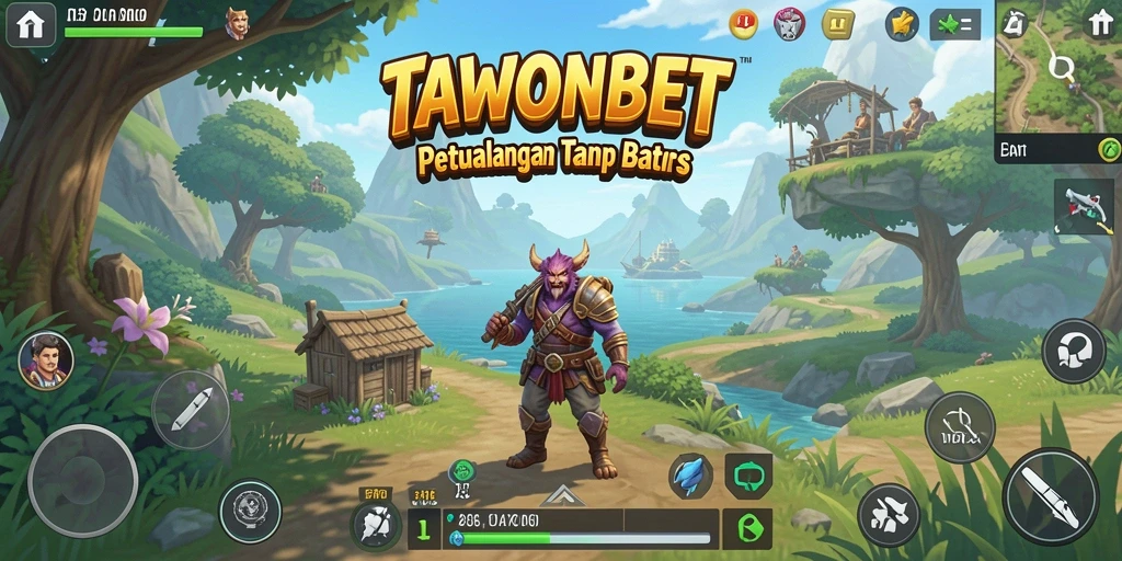 Tampilan gameplay TAWONBET yang menakjubkan dalam dunia terbuka.